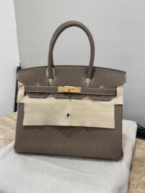 Hermes's Etoupe Togo Birkin 35 With Receipt 9