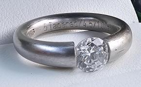 Neissing 1ct Mossanite Set Spannring 2