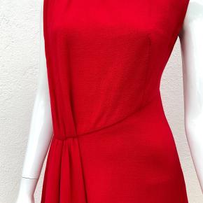Emilia Wickstead Red Wool Crepe Midi Dress 8