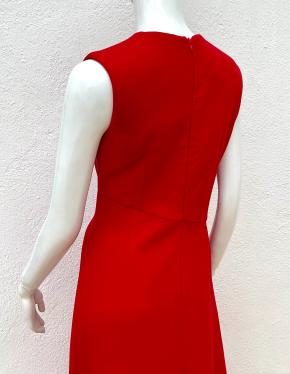 Emilia Wickstead Red Wool Crepe Midi Dress 9