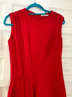 Emilia Wickstead Red Wool Crepe Midi Dress 10