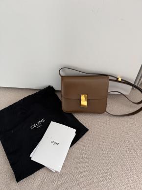 Celine Classic Tan Leater Box Bag 3