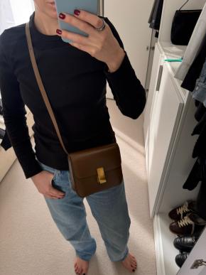 Celine Classic Tan Leater Box Bag 8