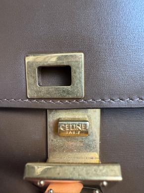 Celine Classic Tan Leater Box Bag 11