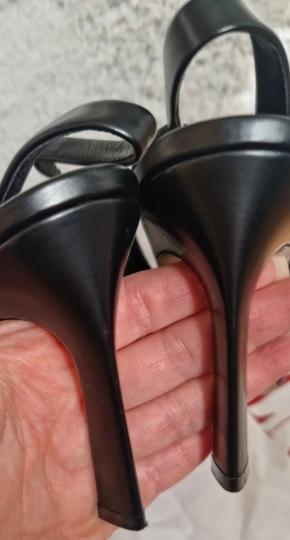 Valentino Black Leather Roman Stud Sandals 12