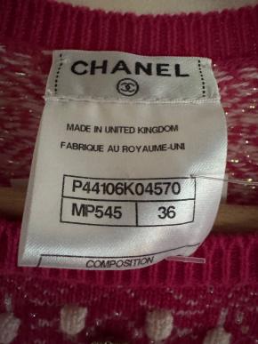 Chanel Pink Cashmere Bombay Collection Sweater 4