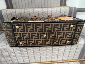 Fendi Exotic Flower Coated Canvas Shoulder Tote 6