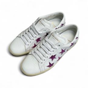 Saint Laurent Star Embellished Leather Sneakers 5