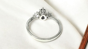 Bespoke Lab Created Alexandrite And Diamond Ring 6