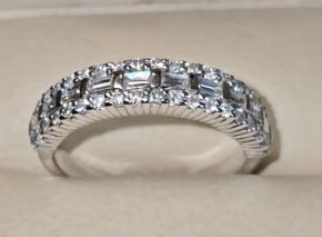 Bespoke Round And Bauguette Diamond Eternity Ring 3
