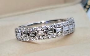 Bespoke Round And Bauguette Diamond Eternity Ring 2