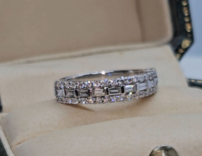 Bespoke Round And Bauguette Diamond Eternity Ring 4