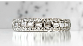 Bespoke Round And Bauguette Diamond Eternity Ring 5