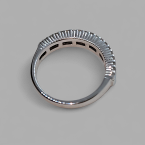 Bespoke Round And Bauguette Diamond Eternity Ring 8