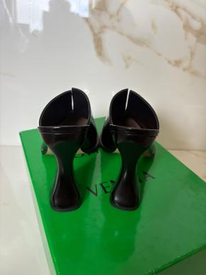 Bottega Veneta Black Patent Leather Cha Cha Mules 4