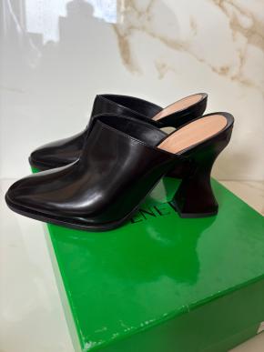Bottega Veneta Black Patent Leather Cha Cha Mules 3