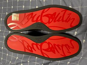 Louboutin Black Velours Slip On Sneakers 5