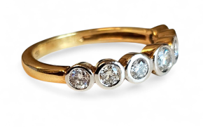 Bespoke 18Ct Gold 5 Stone Diamond Ring 2