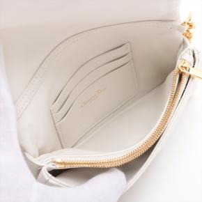 Dior White Cannage Leather Caro Shoulder Bag 8