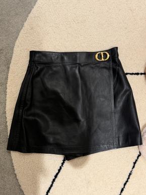 Dior Black Leather Skort - worn once 2