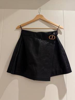 Dior Black Leather Skort - worn once 4