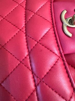 Chanel Raspberry Pink Jumbo Mademoiselle Chic Flap Bag 11