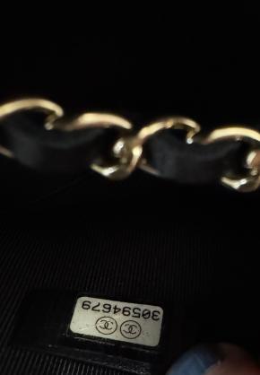 Chanel Black Jersey/Leather Micro  Belt Bag 6