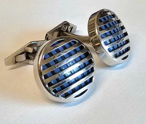 William & Son Silver Cage/Enamel Cufflinks 5