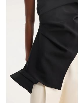 Rohe Black Wool Blend One Shoulder Top 3