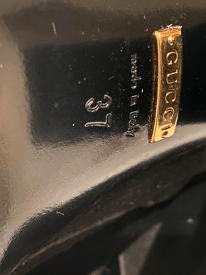 Gucci Black Suede Buckle Detail Heeled Ankle Boots 11