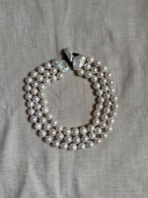 Monies Gerda lynggaard Freshwater Pearl 18 Inch 3 Row Necklace 2