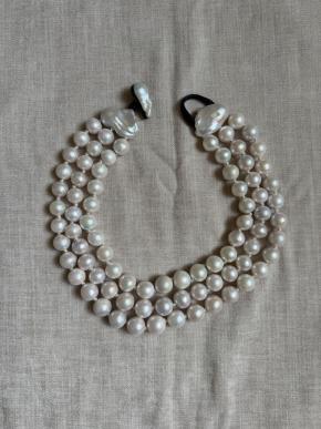 Monies Gerda lynggaard Freshwater Pearl 18 Inch 3 Row Necklace 4