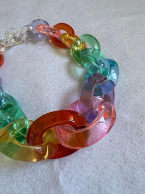 Monies Acrylic Multi Coloured 18" Necklace 3