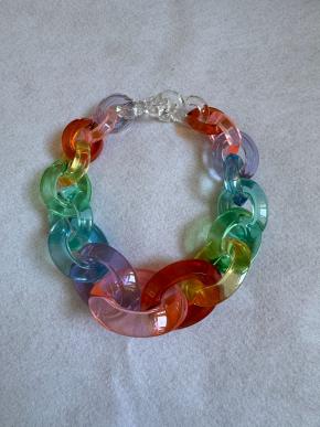 Monies Acrylic Multi Coloured 18" Necklace 4