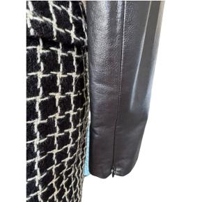 Chanel Checked Suit With Leather Sleeves 4