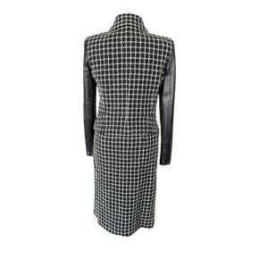 Chanel Checked Suit With Leather Sleeves 3