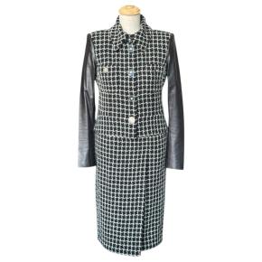 Chanel Checked Suit With Leather Sleeves 2