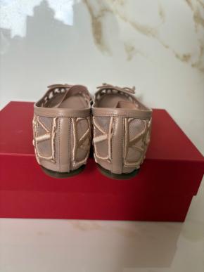 Valentino Rose Cannelle Toile Iconographie Ballet Flats 4