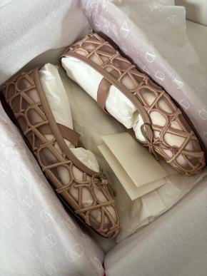 Valentino Rose Cannelle Toile Iconographie Ballet Flats 11