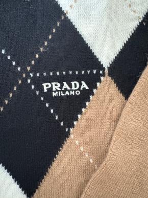 Prada Check Cashmere Polo Knit Jumper 7