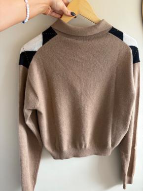 Prada Check Cashmere Polo Knit Jumper 3