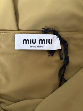 Miu Miu Olive Green Jersey Midi Skirt 5