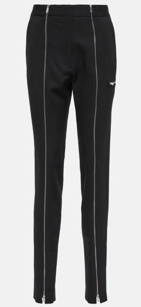 Victoria Beckham Black Wool Zip Trousers 2