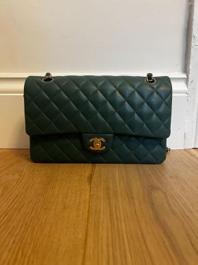 Chanel Teal Green Medium Quilted Flap Bag 2