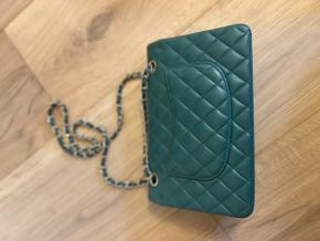 Chanel Teal Green Medium Quilted Flap Bag 3
