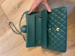 Chanel Teal Green Medium Quilted Flap Bag 8