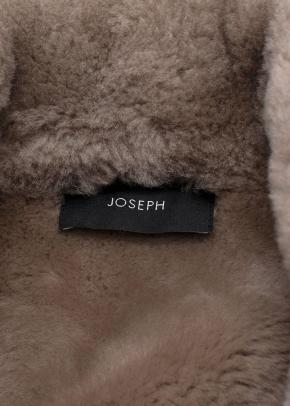 Joseph Taupe Shearling Double-Breasted Jacket 6