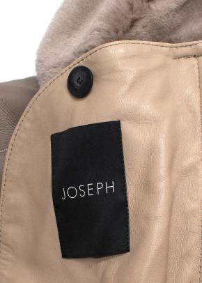 Joseph Taupe Shearling Double-Breasted Jacket 9