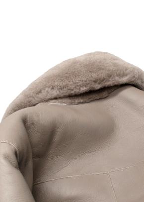Joseph Taupe Shearling Double-Breasted Jacket 5