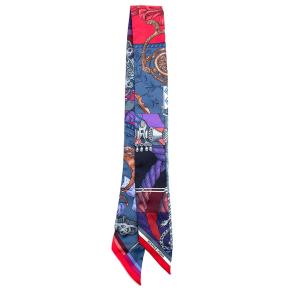 Hermès Twilly Silk Scarf – Equestrian Print, Multicolor 5